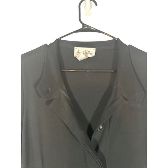 Joseph Ribkoff Black 3/4 Cuffed Sleeve Button Front Collared Dress Women Sz 8 - Picture 8 of 10